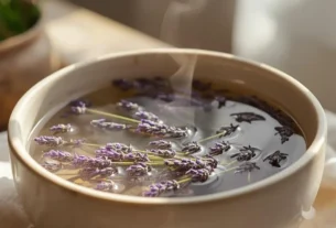 Banho relaxante com lavanda