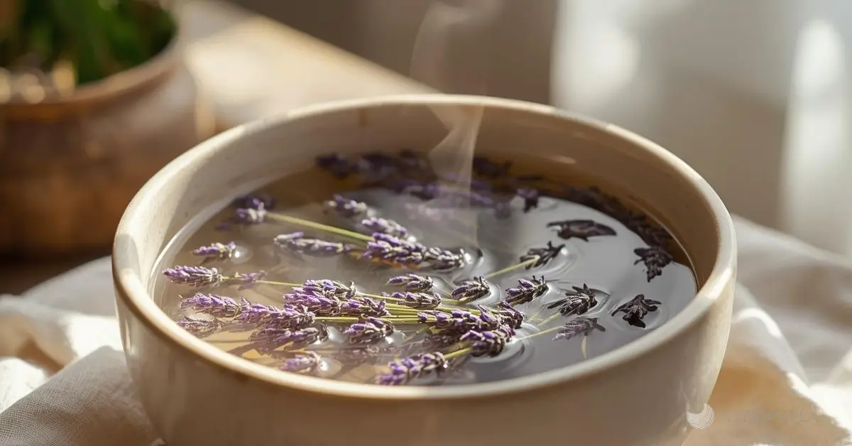 Banho relaxante com lavanda