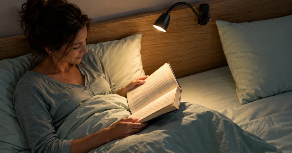 qual luminária usar para ler na cama
